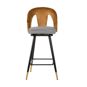 Taburete Bar Velvet Amarillo Harbor 46x53x106 Cm