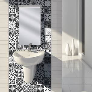 Stickers muraux - Sticker Mural Carrelage adhésif Cuisine Salle de Bain - 24 STICKERS CARREAUX DE CIMENT AZULEJOS ELODIO