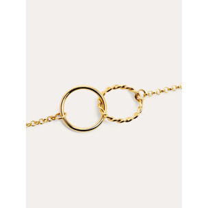 Pulsera Circles Twist Baño Oro