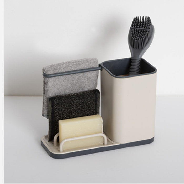 Organisateur d'évier "Néo" 4 en 1 beige