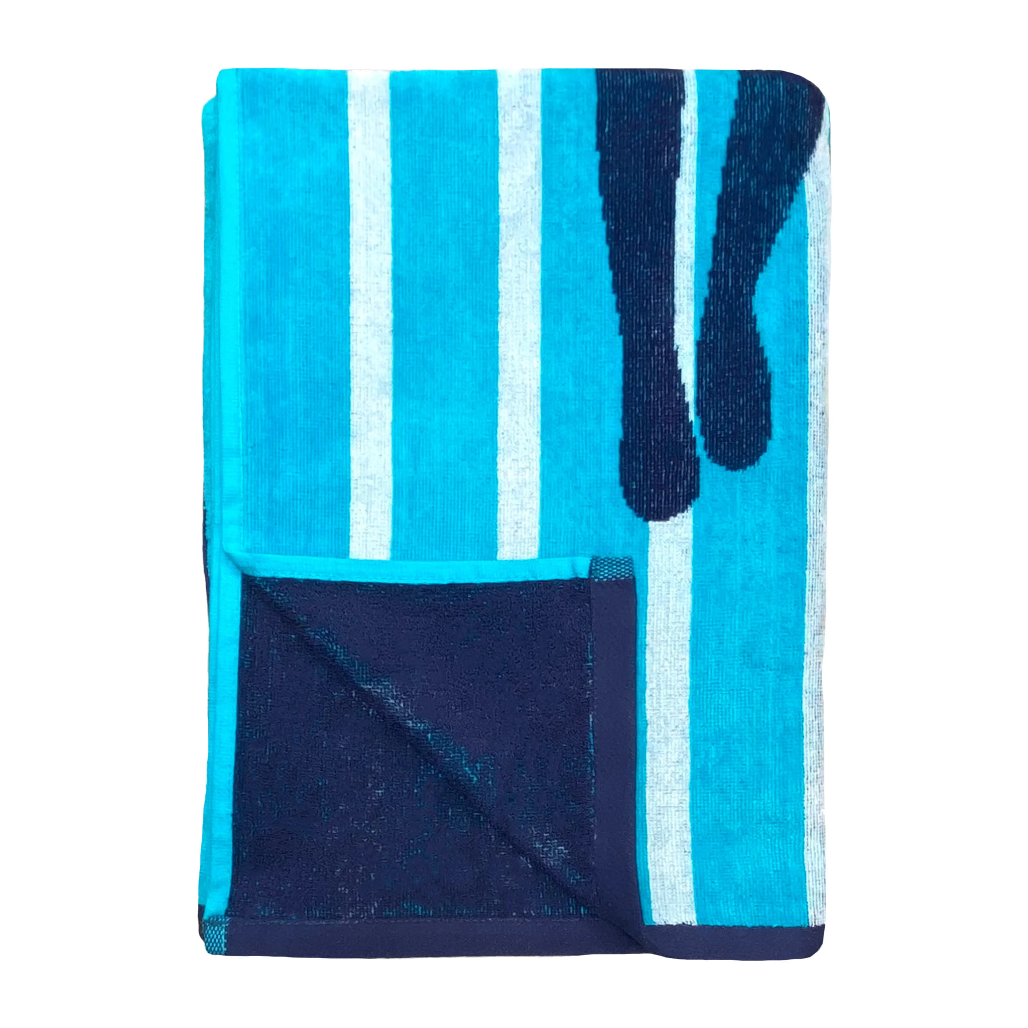 Serviette de plage L éponge velours Jacquard - Casuta - 400g/m²