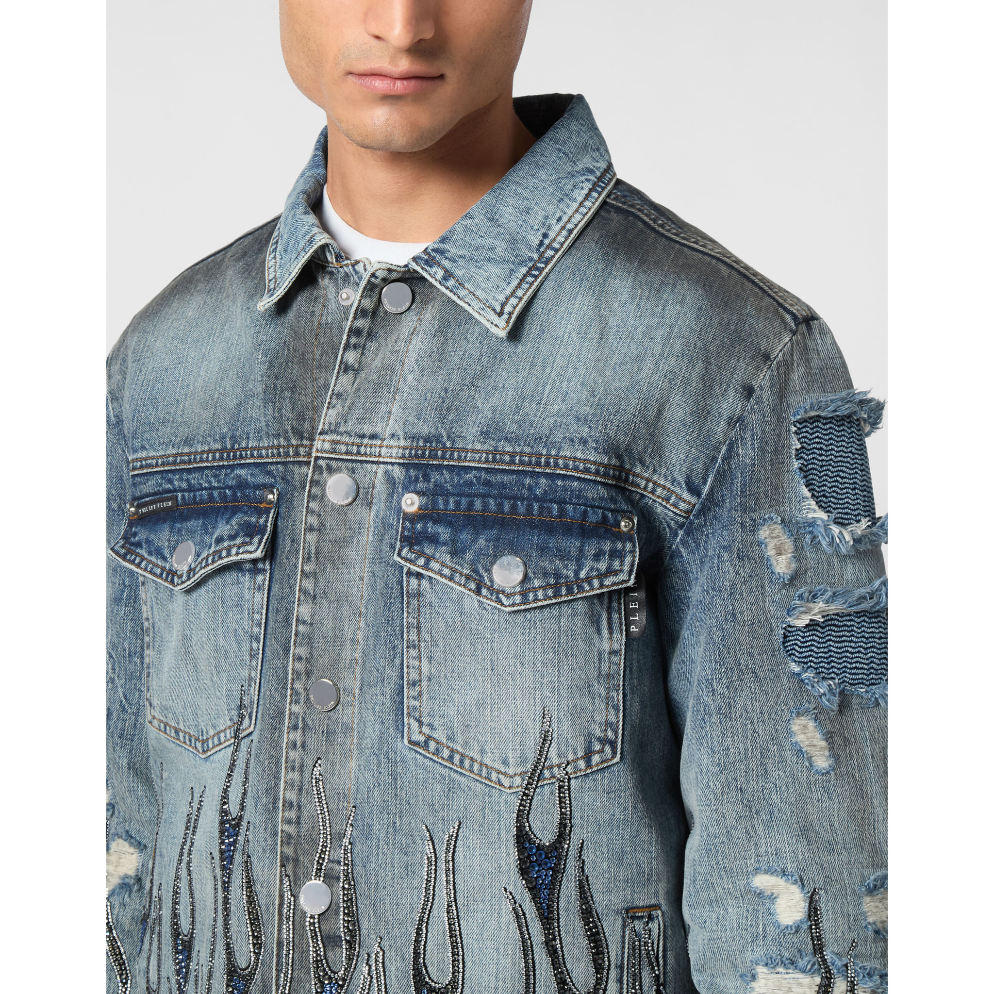 PHILIPP PLEIN Denim Jacket FLAME