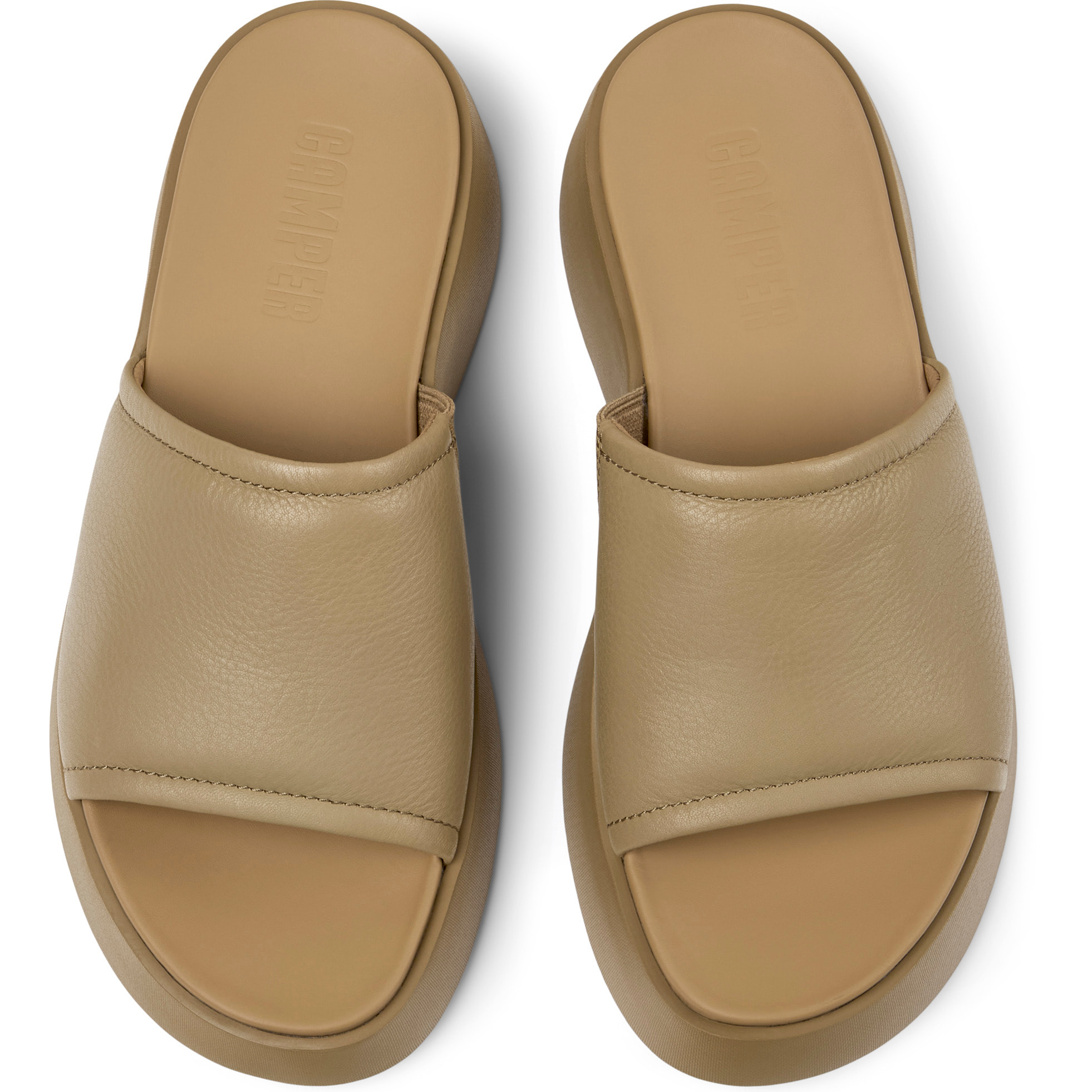 Sandalias - CAMPER Tasha - Marron - Cuero liso