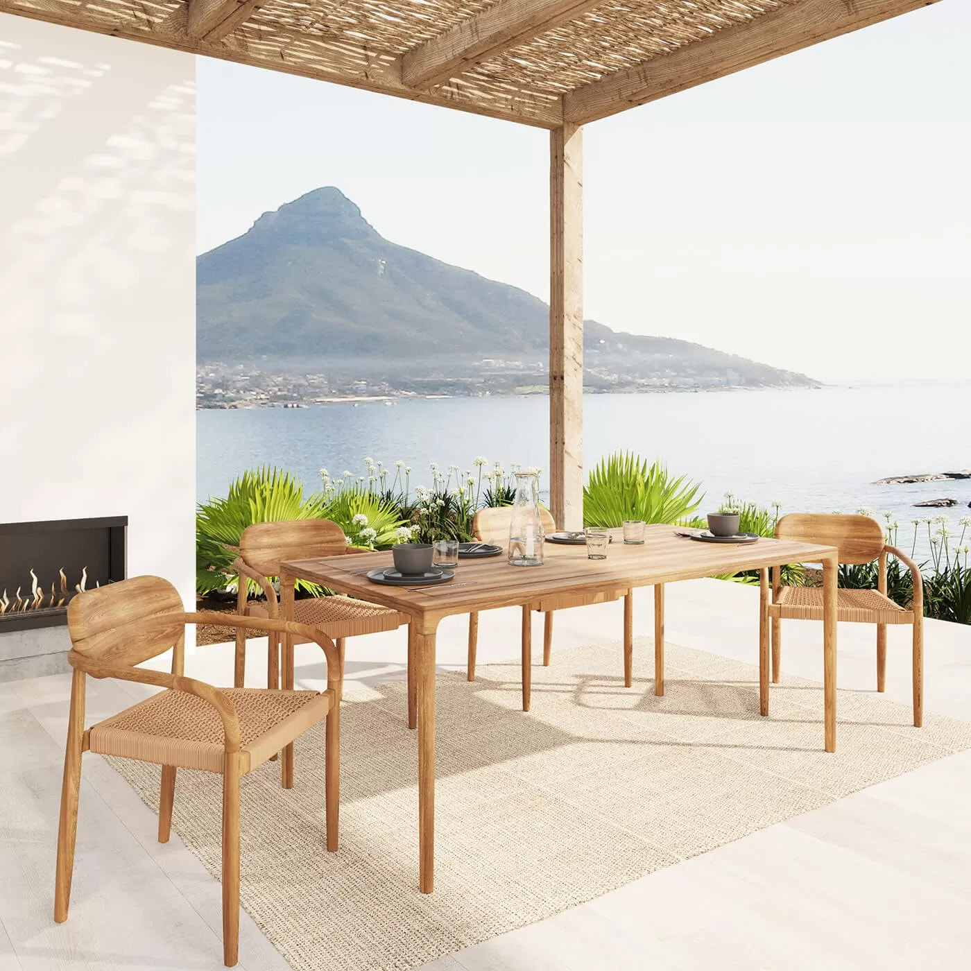 Table de jardin Bella 200x100cm Kare Design