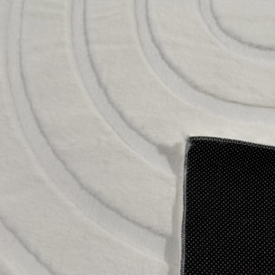 Tapis salon, faux uni sobre, texture en relief