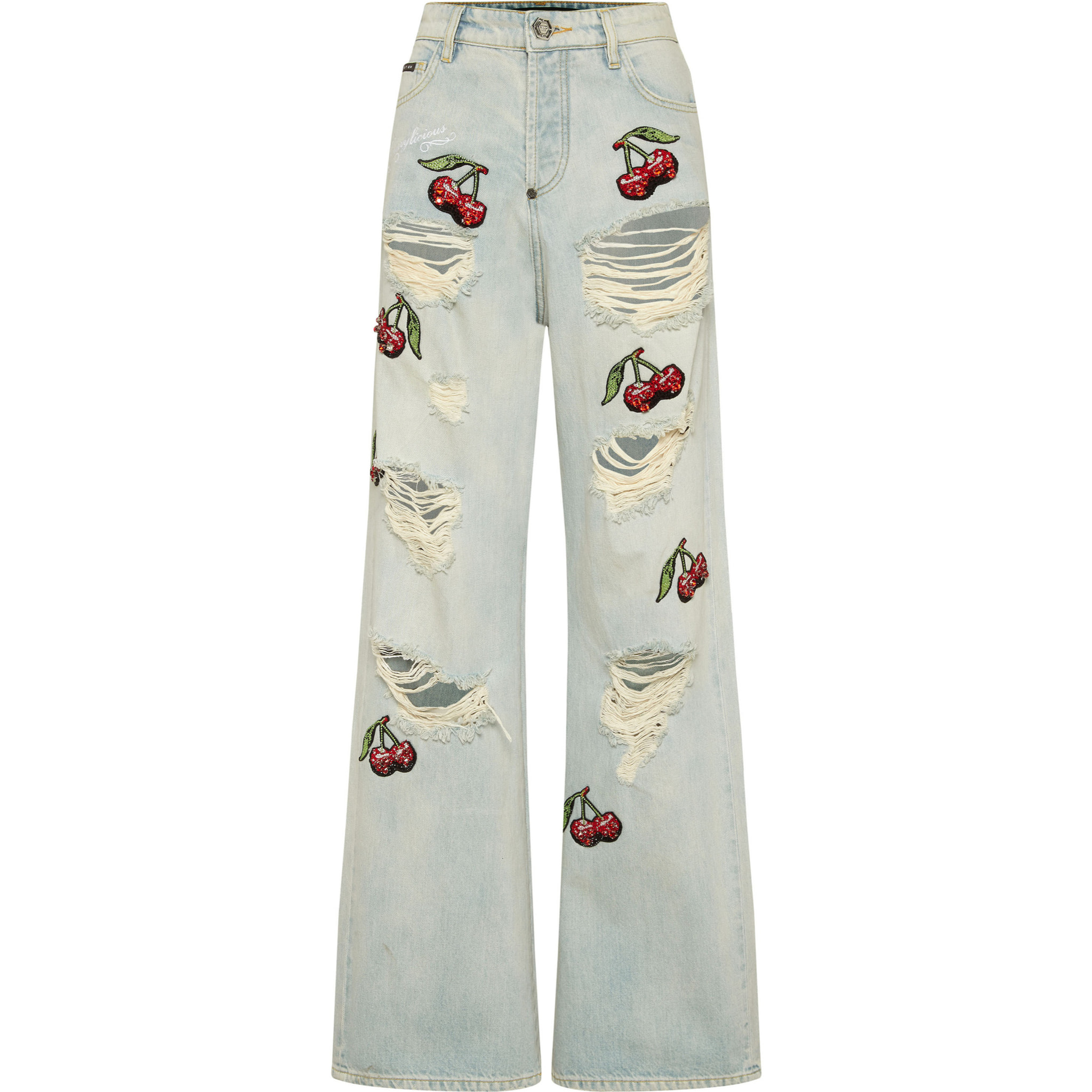 PHILIPP PLEIN Vaqueros Skater fit CHERRIES