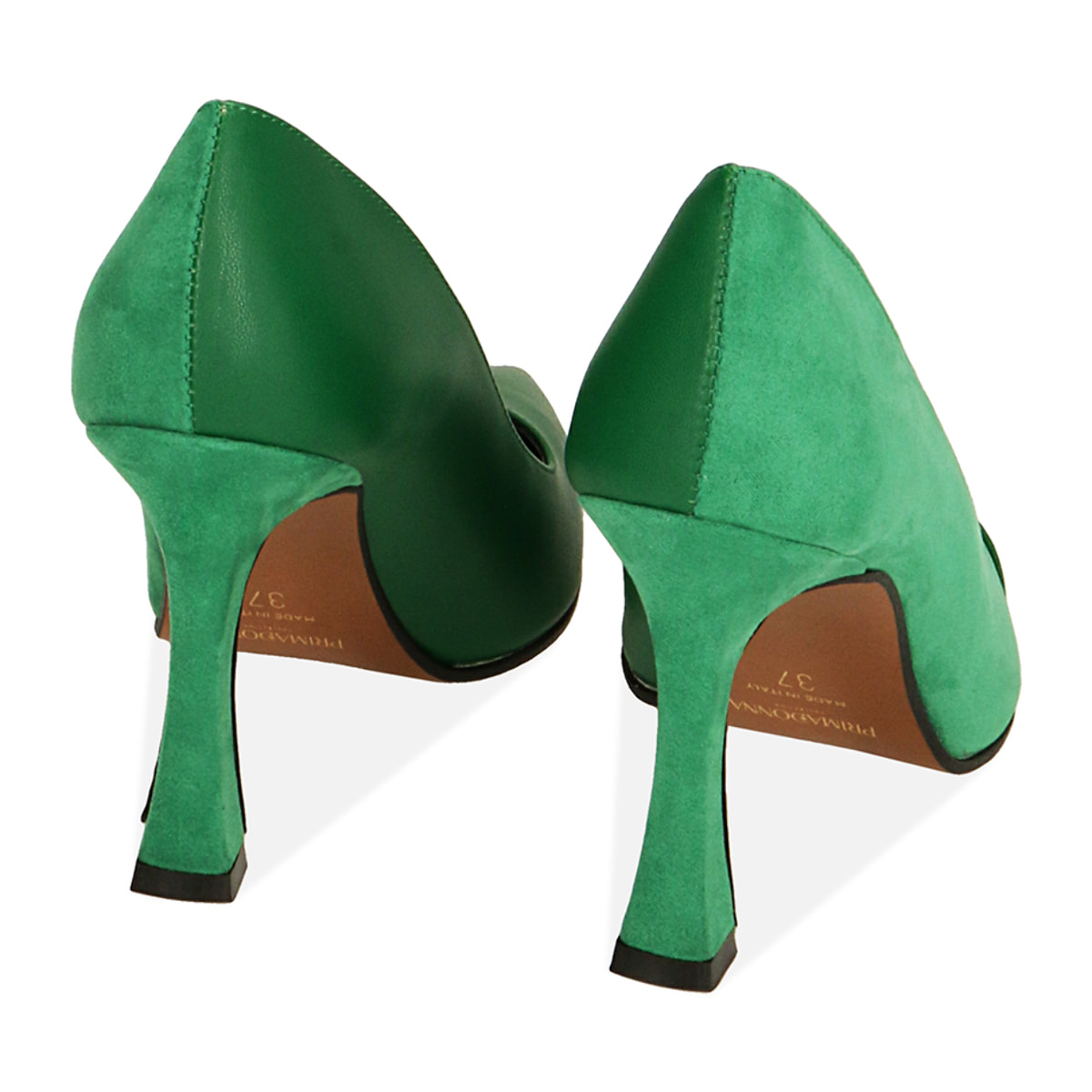 Zapato de tacón verdes, tacón 9,5 cm