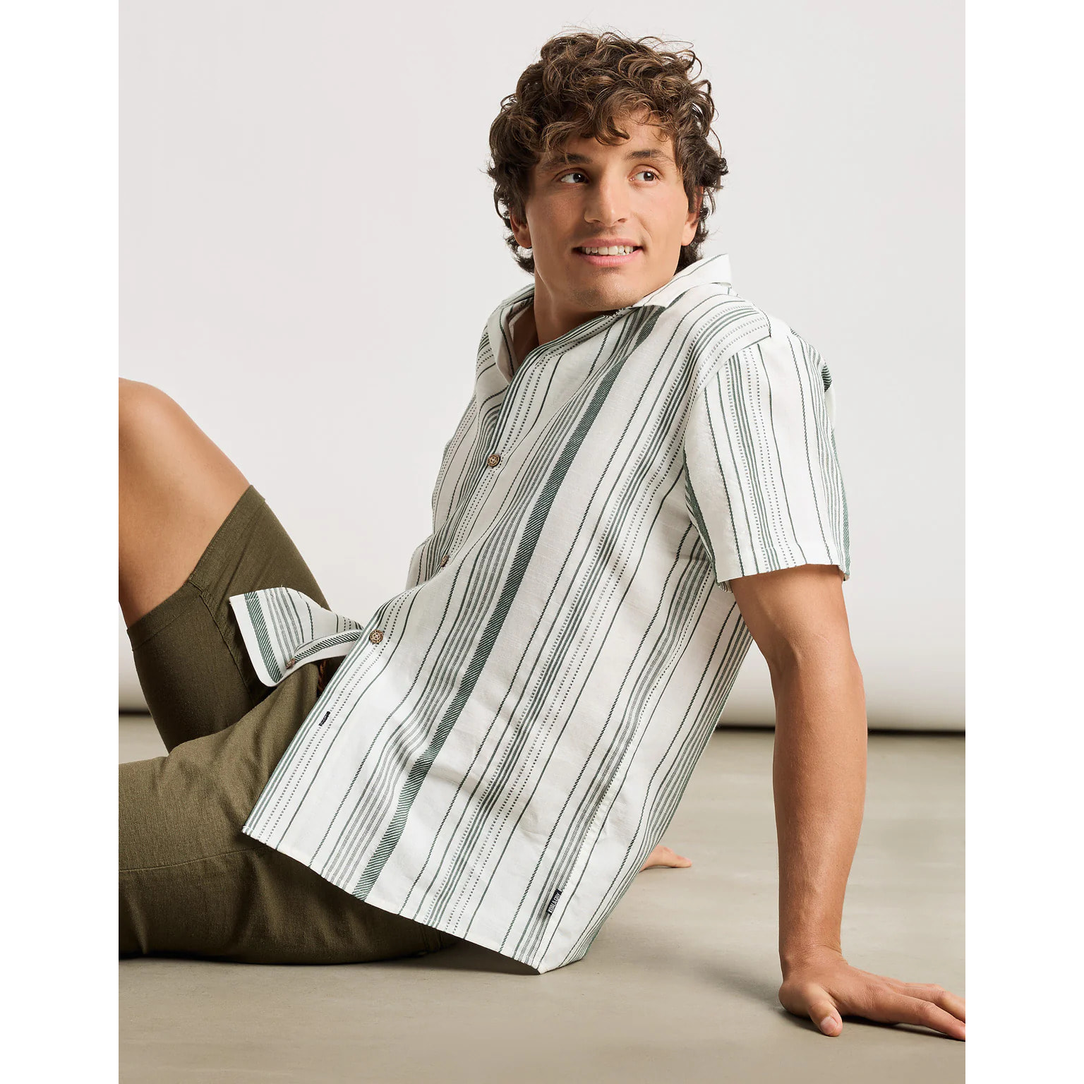 Camisa Manga Corta Rayas Algodón - Linin