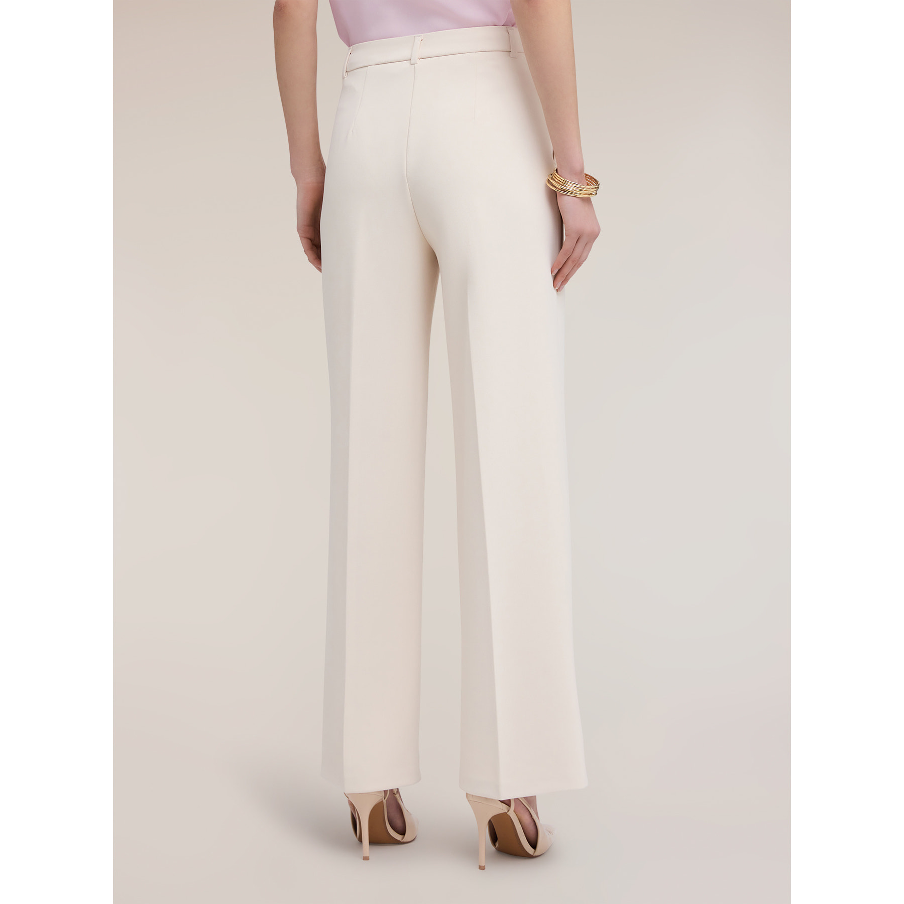 Motivi - Pantalones palazzo de crepé - Beige
