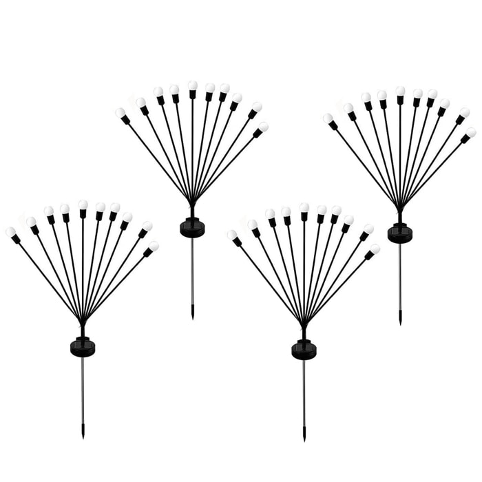 4 Balise solaire 10 boules LYRA H73CM