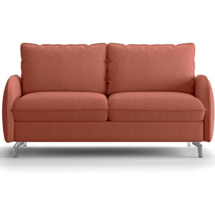 Canapé droit convertible 3 places en tissu chenille - ouverture express - NOVOLI