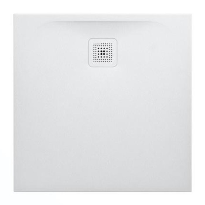 Pro Receveur de douche en gel coat Marbond, extra-plat, carré, évacuation sur le côté 90x90, Blanc mat (H2109560000001)