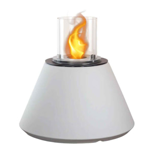 Stromboli - Camino a bioetanolo da terra, braciere da giardino Ø 60xH56 cm, colore bianco