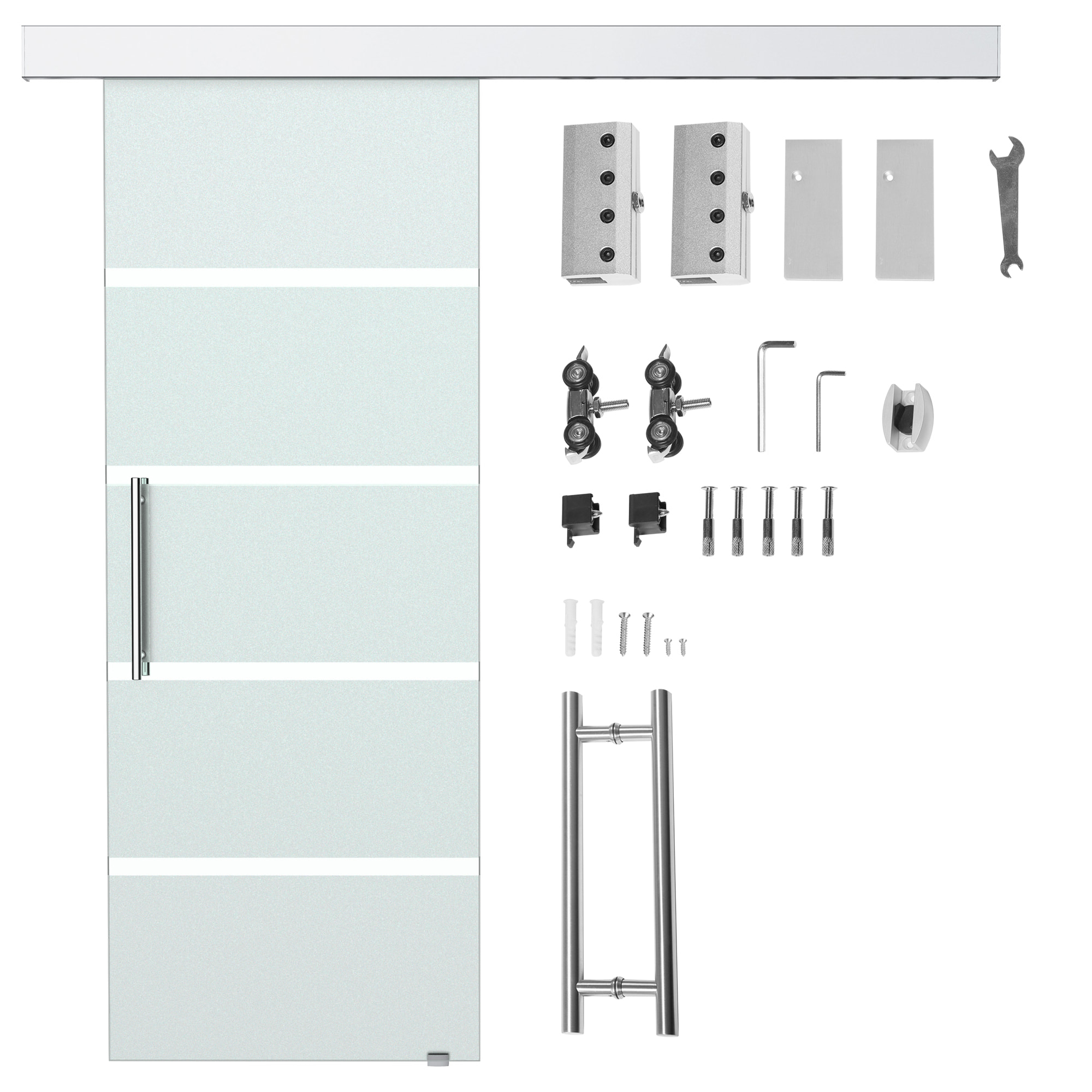 Puerta Corrediza de Vidrio Puerta Corredera Deslizante de Cristal Seguridad 77,5x205 cm