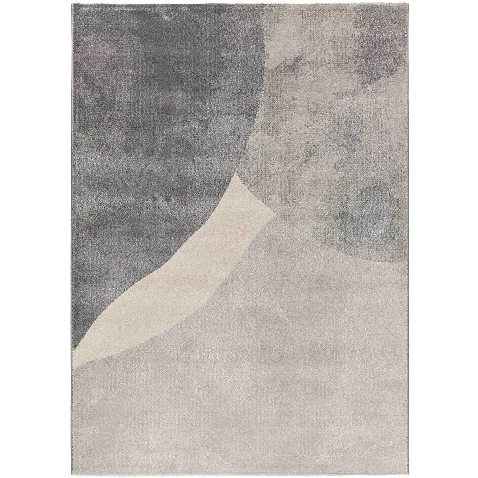 MONIC Alfombra con formas orgÃ¡nicas en gris, varias medidas disponibles.