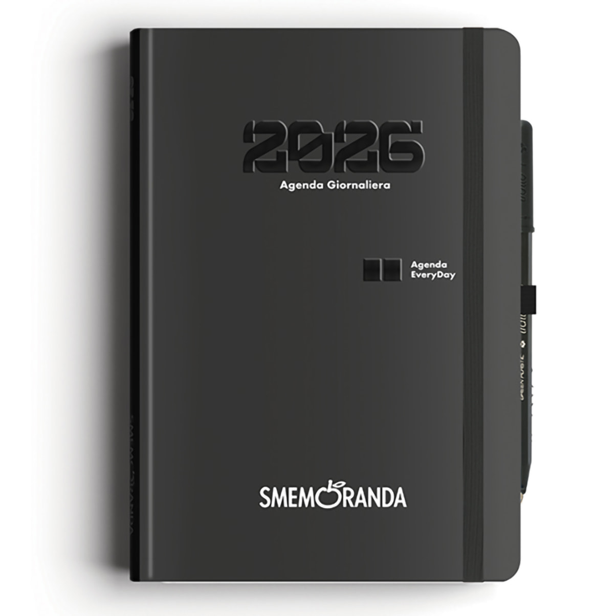 Agenda Smemoranda Everyday 2026 Giornaliera 12 mesi ,A5, Nero