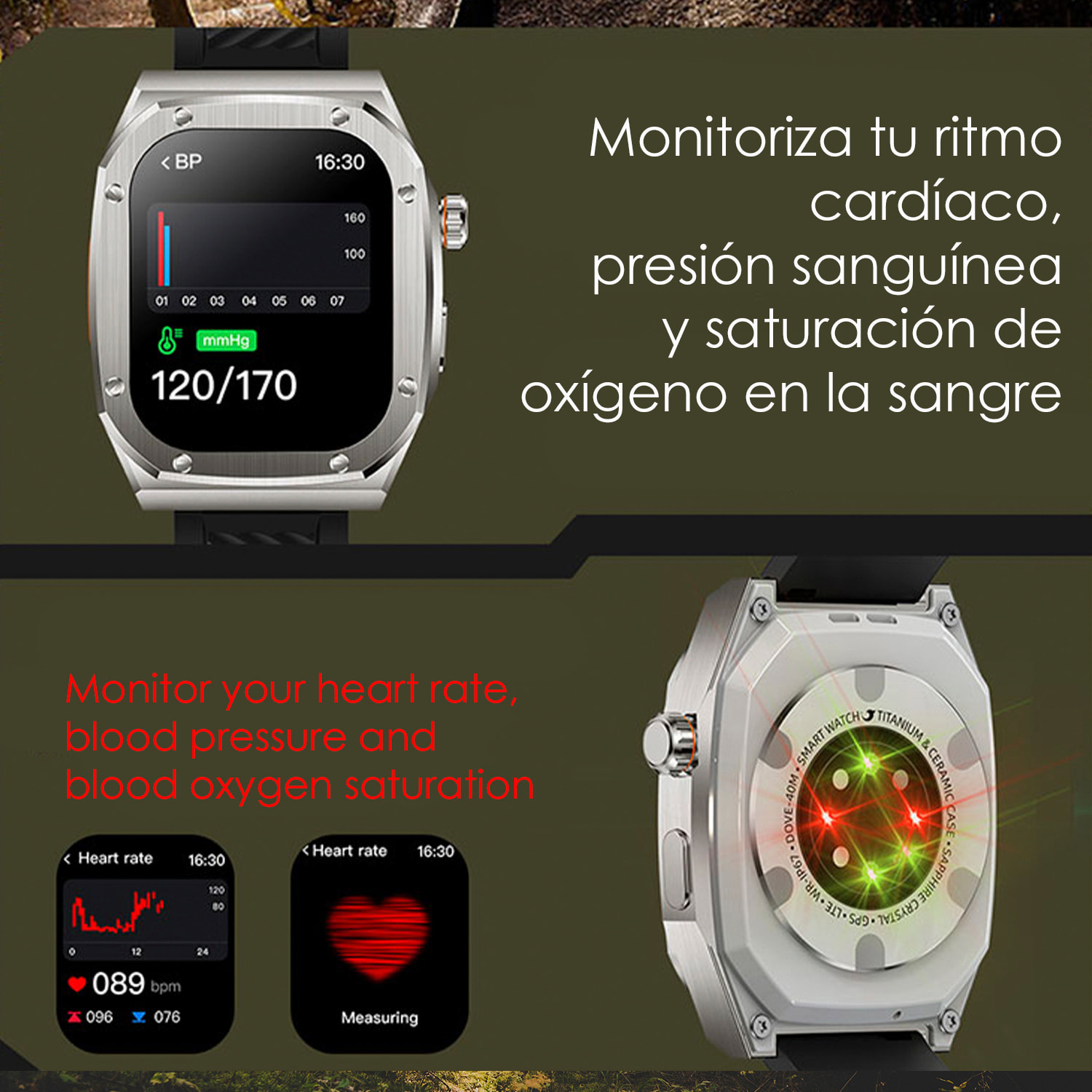 DAM - Smartwatch Z79 Max doppio bracciale. Monitorare la salute, la ...