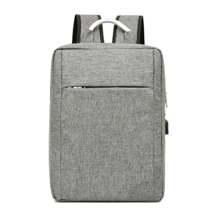 DAM Zaino per laptop con interfaccia di ricarica USB. 30x12x42cm. Grigio