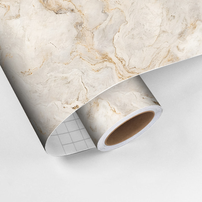 Revêtement sticker sol - MARBRE DE PESCARA - Rouleau adhésif Protection Anti-dérapant