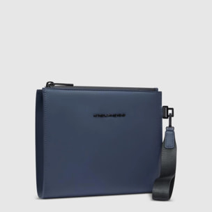Piquadro Pochette porta iPad® 11 in tessuto gommato resistente all'acqua con tasca per AirPods®