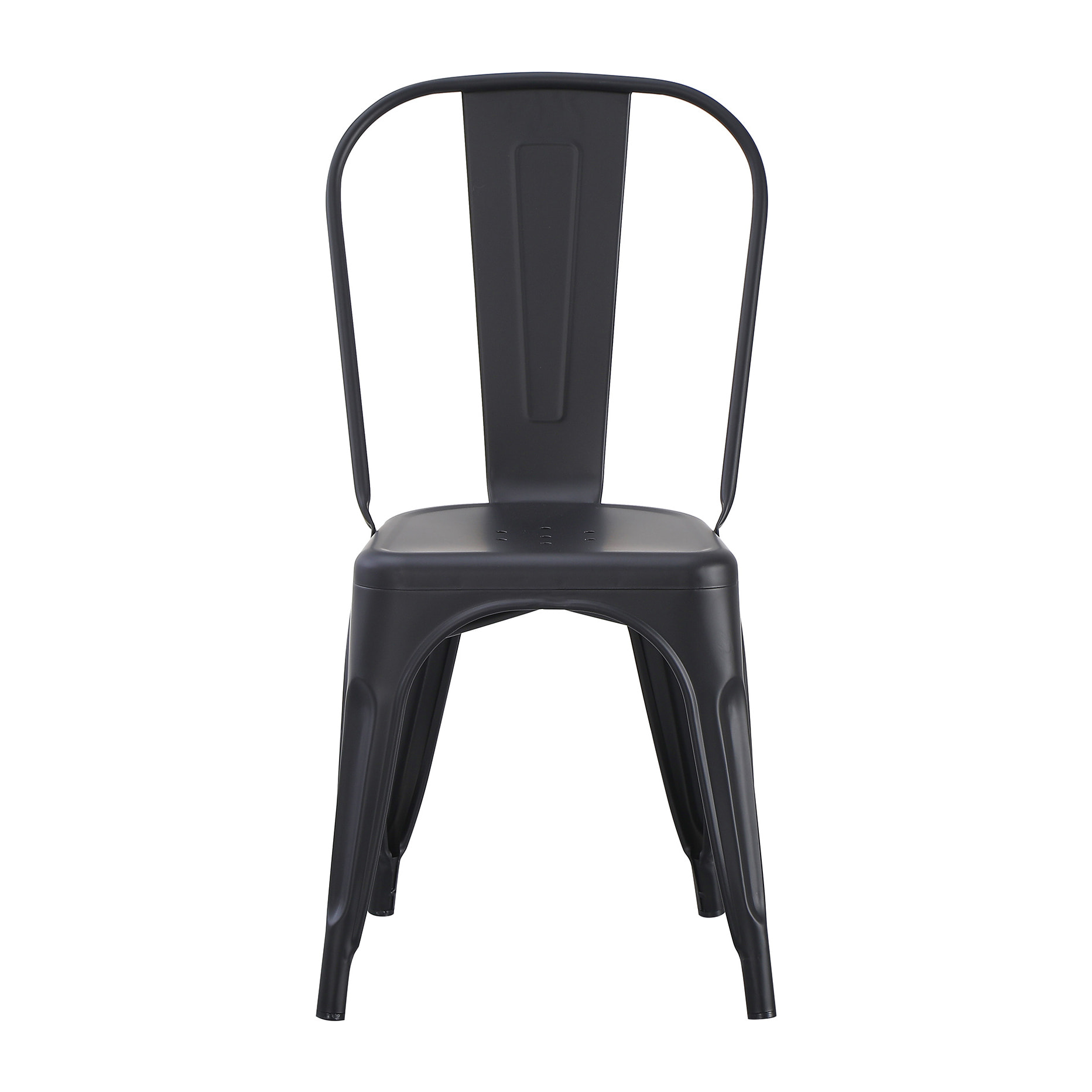 Set Da 4, Sedia Industrial Metallo Nero per soggiorno, cucina e arredo bar