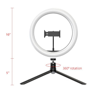 Ring light ESSENTIELB Anneau de lumière 10''