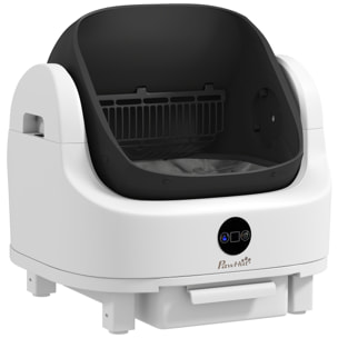 Litière autonettoyante bac à litière auto-nettoyant blanc