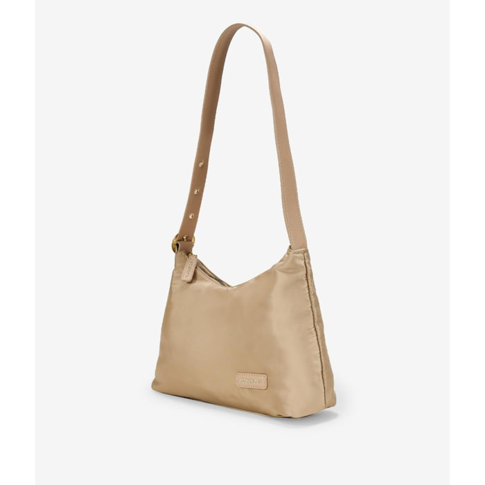 Bolso de hombro nylon taupe