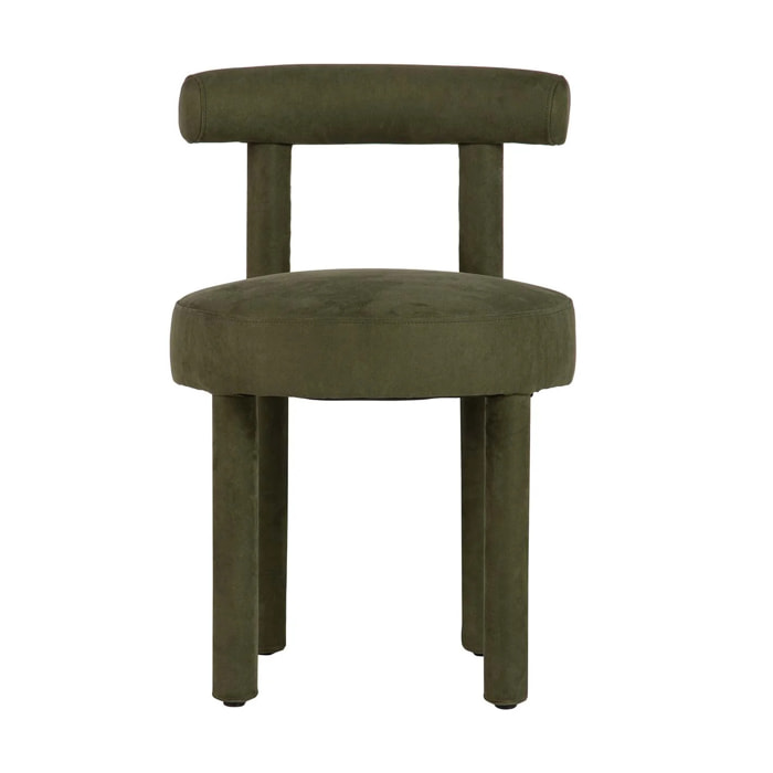 Silla Madera Arce Velvet Verde 49x52x75 Cm