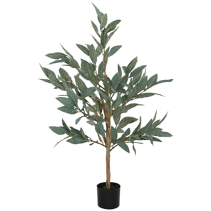 Árbol Artificial de Laurel 120 cm Planta Artificial Decorativa Grande Decoración para Hogar Oficina Balcón Dormitorio Verde