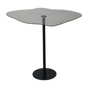 Tavolino da salotto Mensa, Tavolo basso da caffè, Portariviste per divano, Ripiano da soggiorno, 60x45h50 cm, Nero