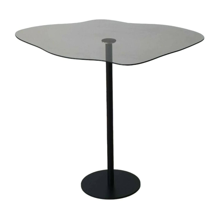Tavolino da salotto Mensa, Tavolo basso da caffè, Portariviste per divano, Ripiano da soggiorno, 60x45h50 cm, Nero