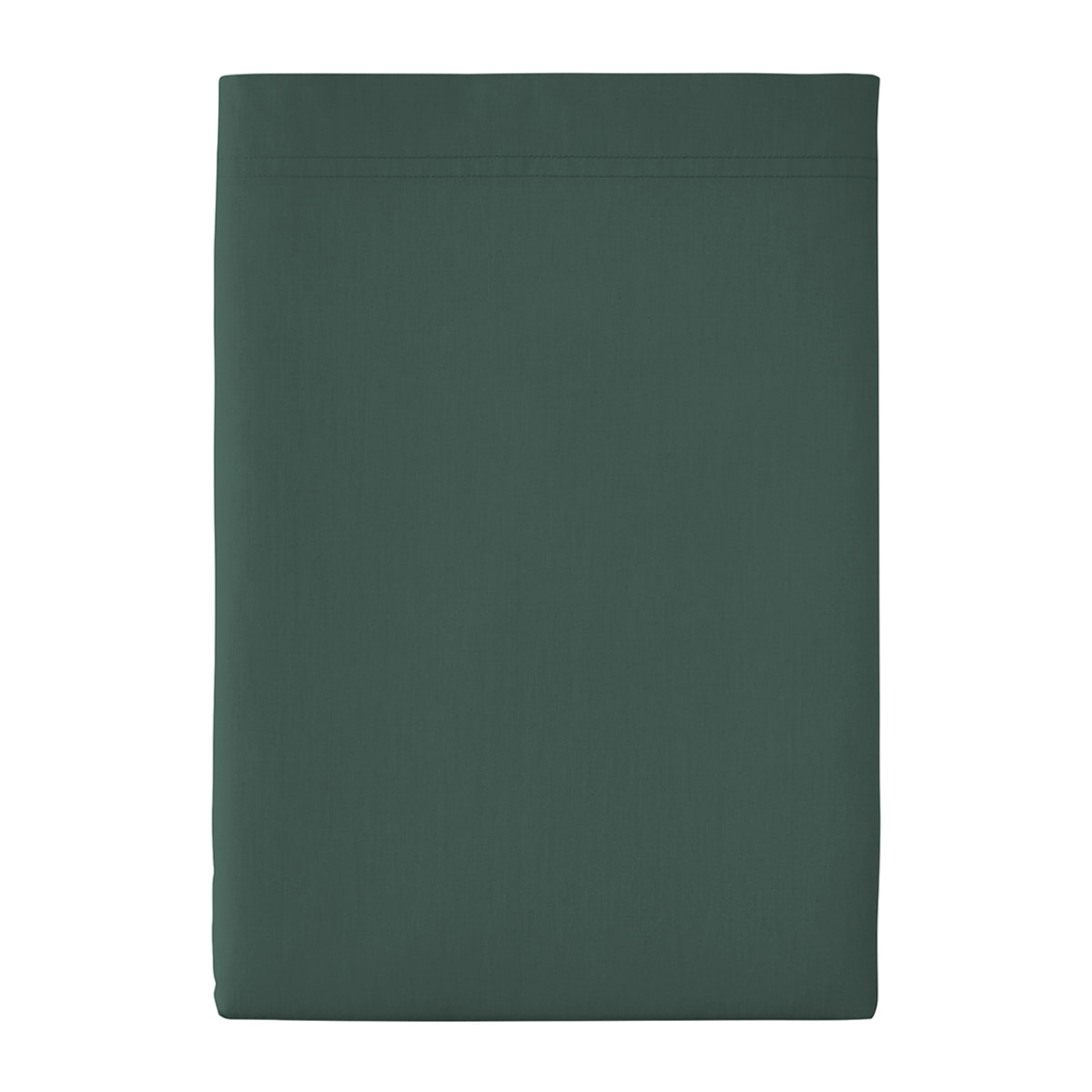 Drap plat uni en percale de coton, PREMIÈRE, Vert forêt