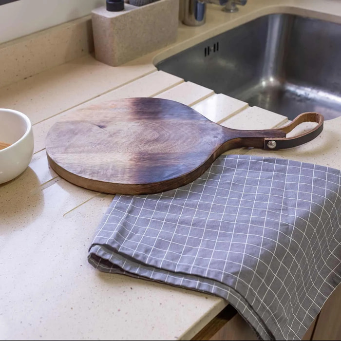 Tabla de cortar társila madera