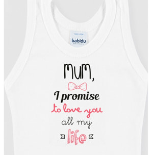 Body bebé tirantes personalizado frases