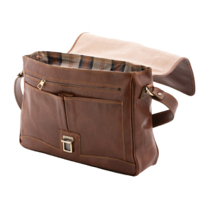 Borsa a mano  unisex In Vera pelle Made in Italy 40x30x9 cm