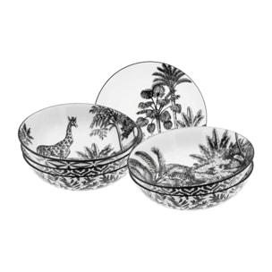 Lot de 6 assiettes creuses, SAVANA
