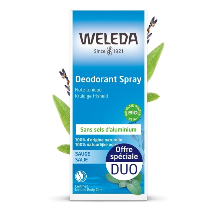 WELEDA - Duo Déodorant à la Sauge - 2x100 ml