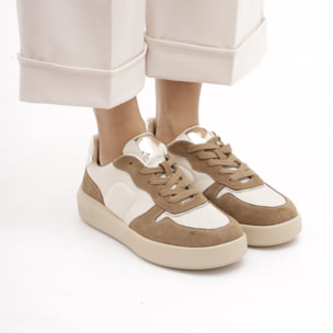 SNEAKERS LOW CHOCOLA' PANNA/TORTORA