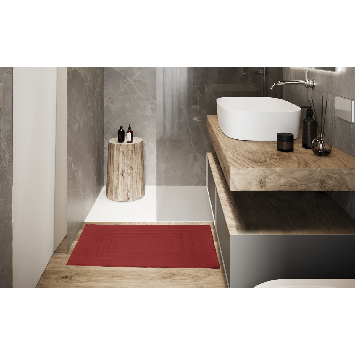 TAPPETO BAGNO SOPHIE BORDEAUX