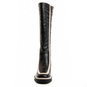 Bota De Tacón - Negro - Altura: 6 Cm