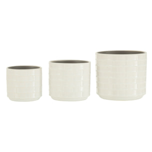 J-Line cache-pot Brillant - céramique - blanc - Ø 17 cm