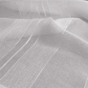 Tissu fantaisie rayures ton sur ton - Blanc