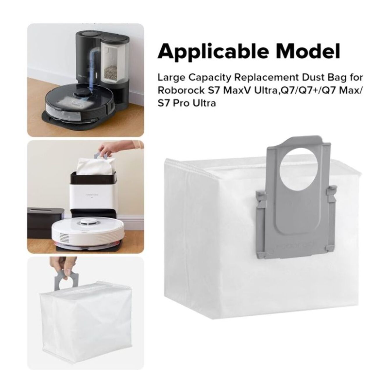 Sac à poussière ROBOROCK Poussière antibactériens x3 robots QRevo Saros