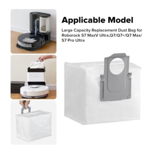 Sac à poussière ROBOROCK Poussière antibactériens x3 robots QRevo Saros