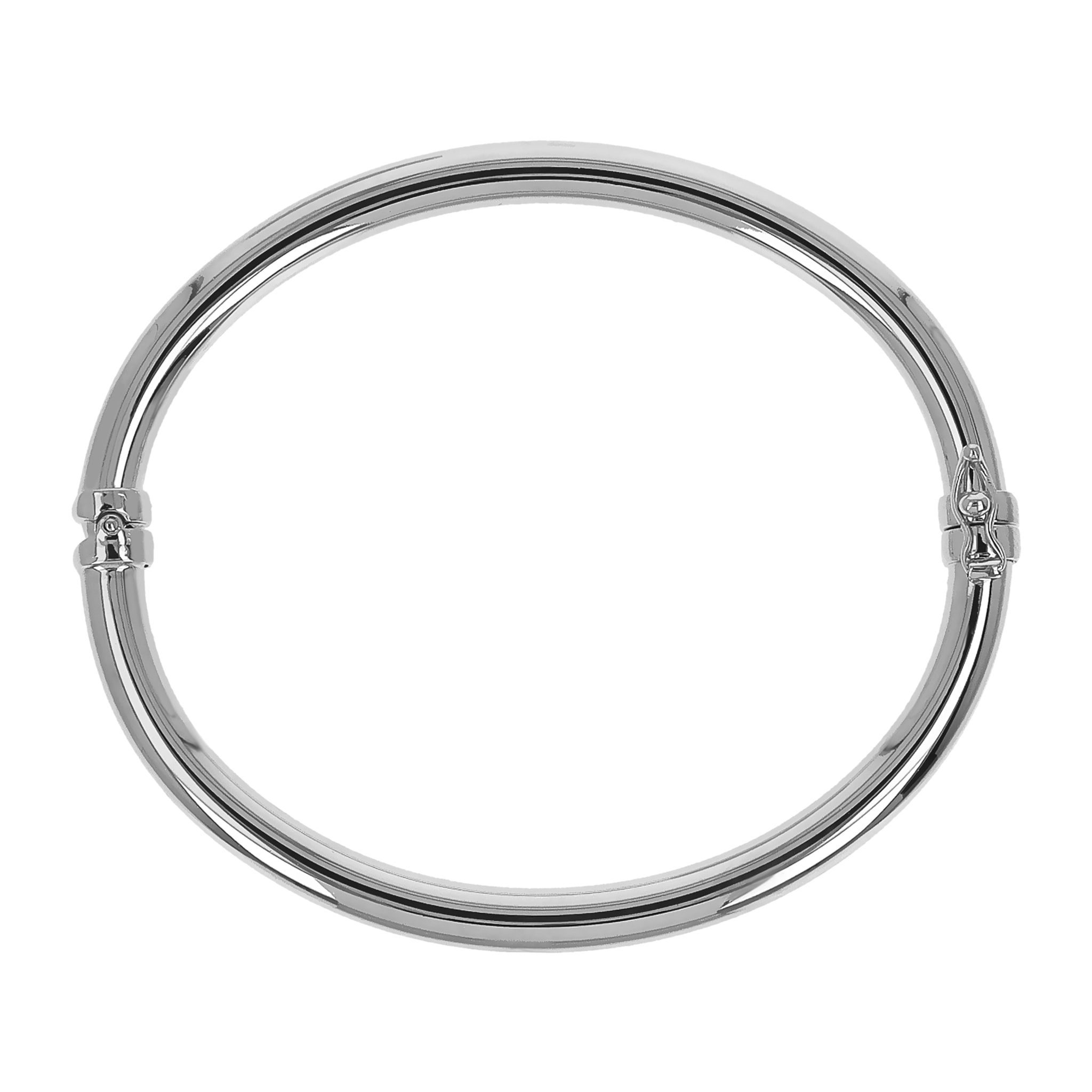 Bracciale Rigido placcato Platino con Superficie Lucida