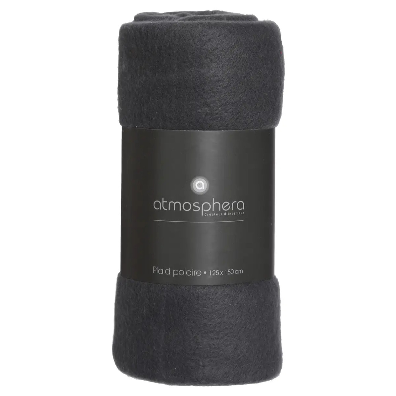 Plaid polaire gris ardoise 125x150cm