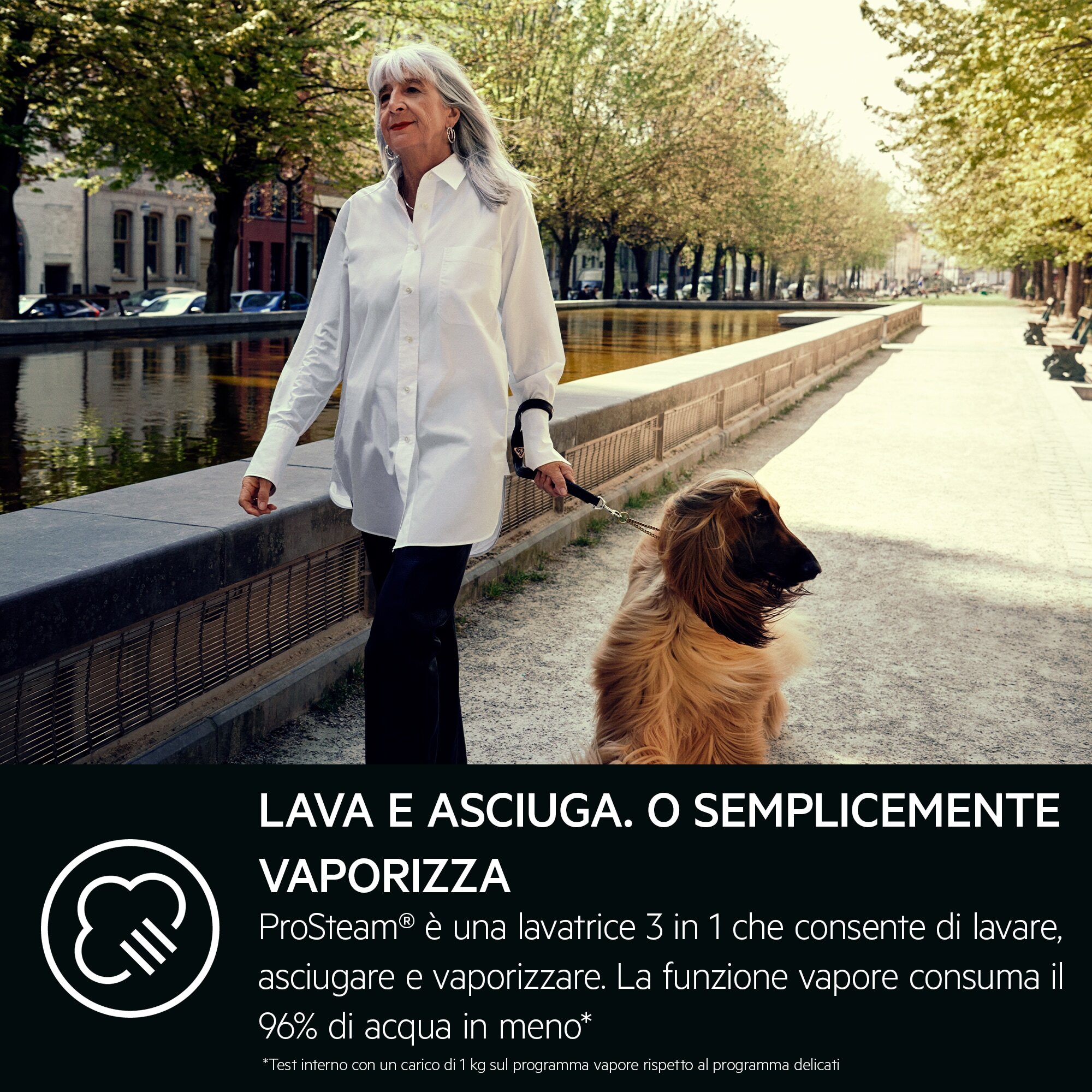 AEG Lavasciuga Kombi Serie 7000 ProSteam 10 kg LWR7BLACK
