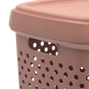 Coffre à linge Tila 70L H.65cm rose