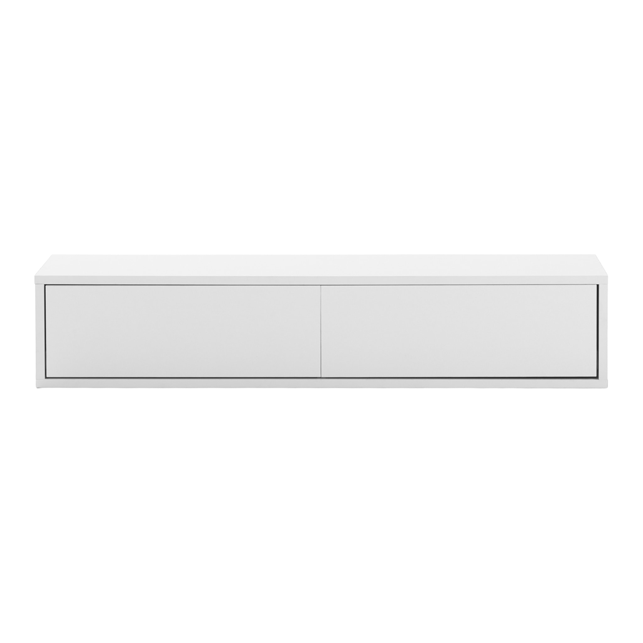Mesa consola suspendida Auri 2 cajones color Blanco